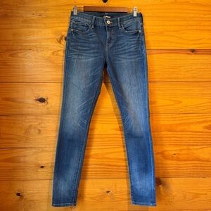 Express Stretch Repreve Denim Mid Rise Legging Jeans 2 Regular Dark Wash 90094